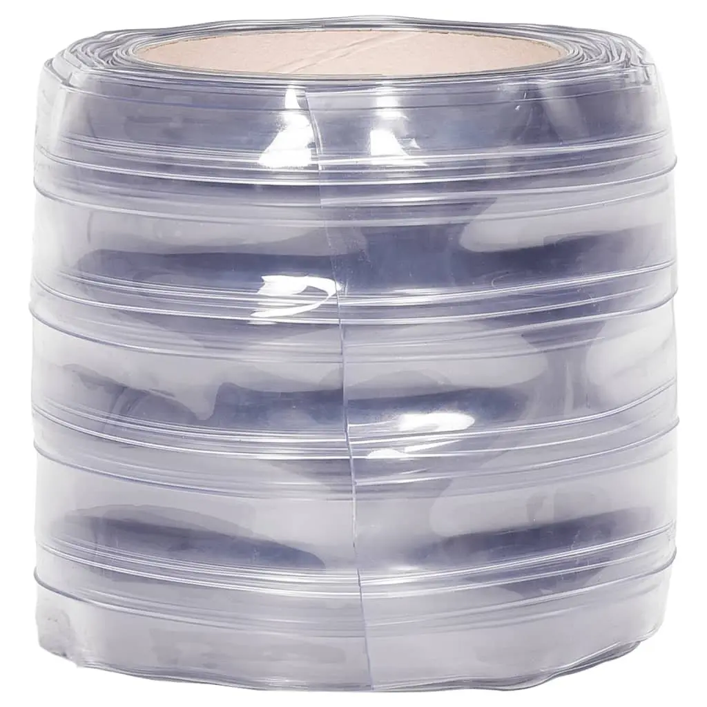 PVC Door Curtain Strip Transparent 200mm x 1.6mm Thermal Barrier 25m Roll