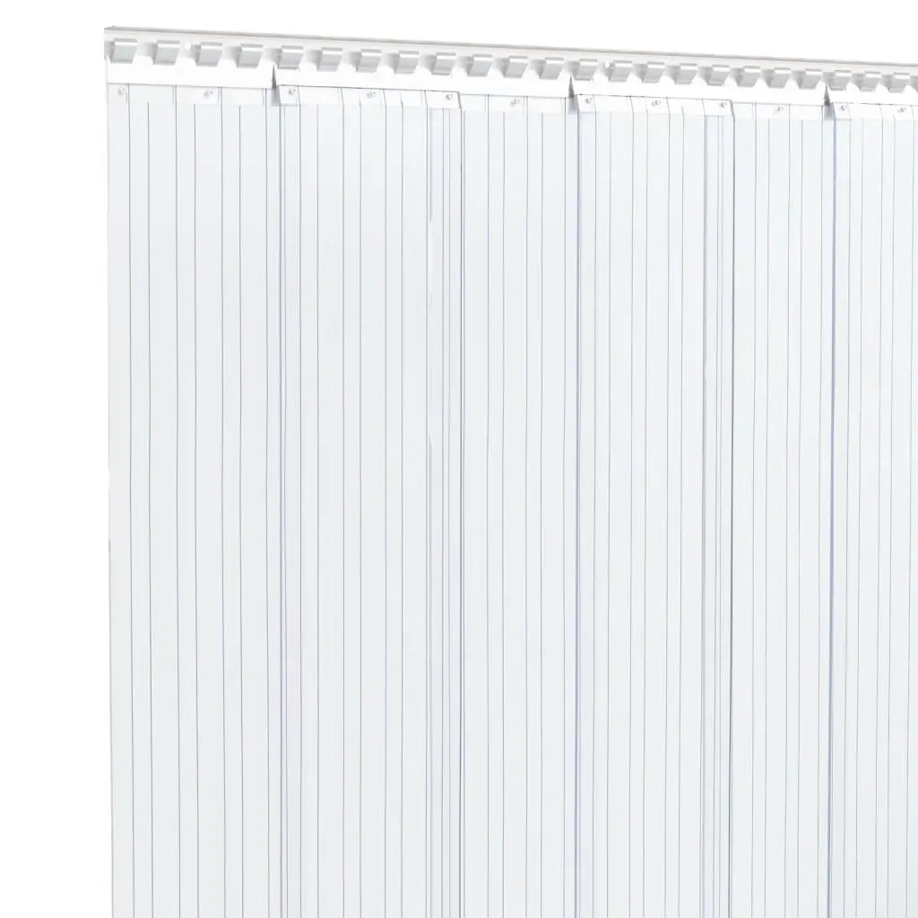PVC Door Curtain Strip Transparent 200mm x 1.6mm Thermal Barrier 50m Roll