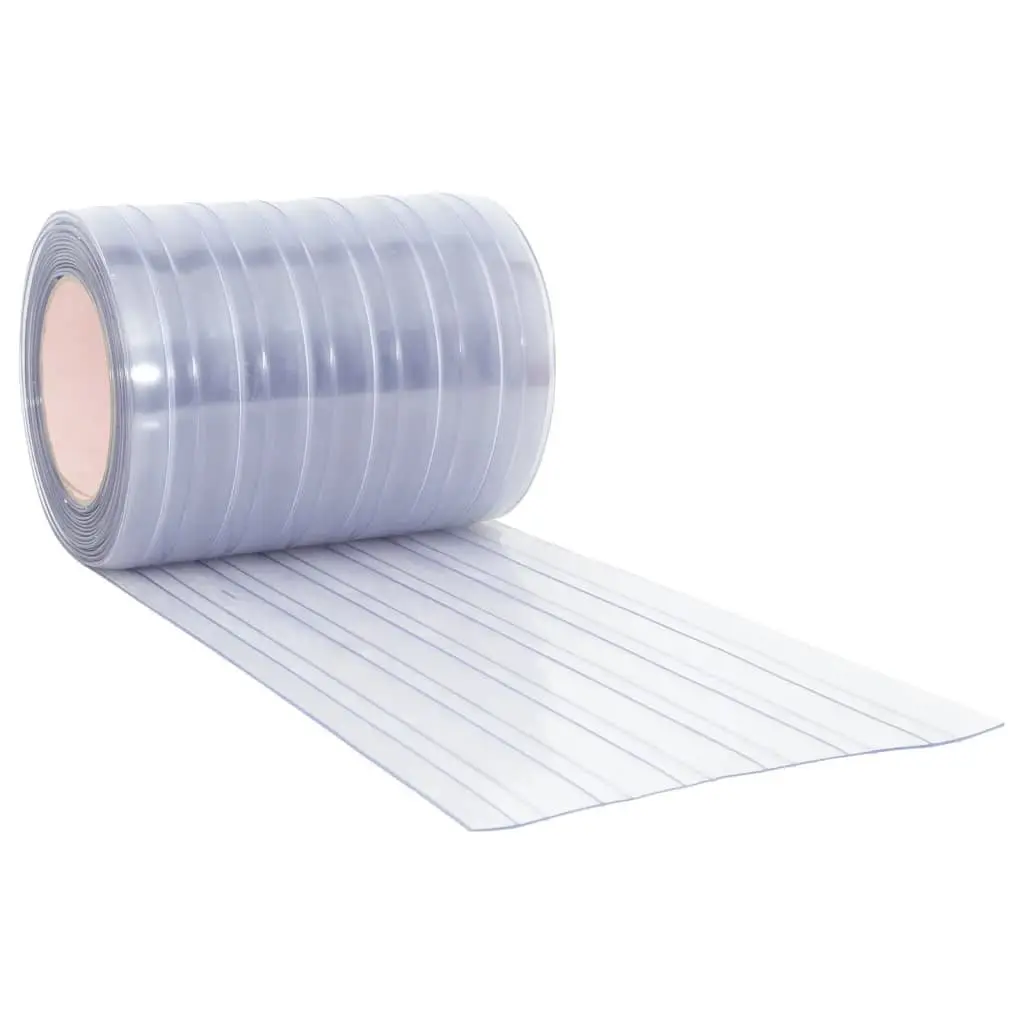 PVC Door Curtain Strip Transparent 300mm x 2.6mm Heat Insulation 10m Roll