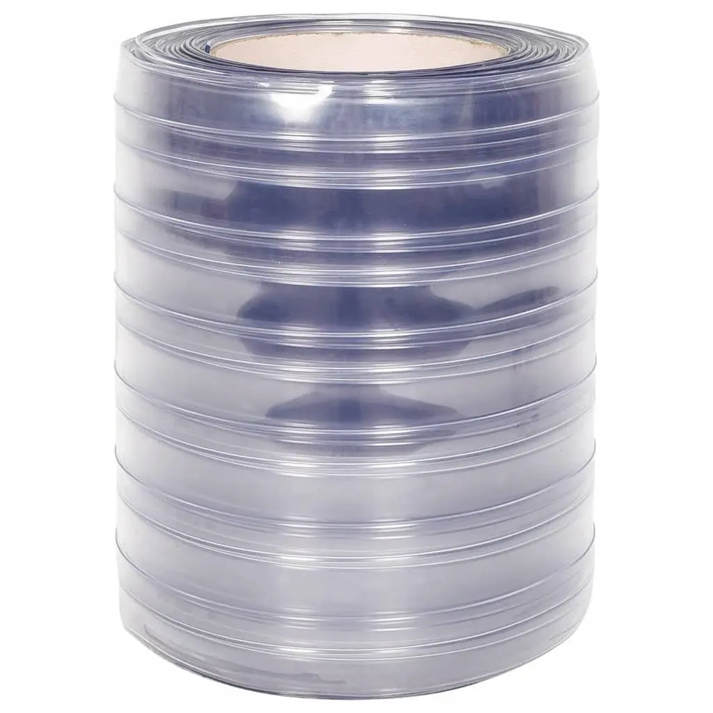 PVC Door Curtain Strip Transparent 300mm x 2.6mm Heat Insulation 10m Roll
