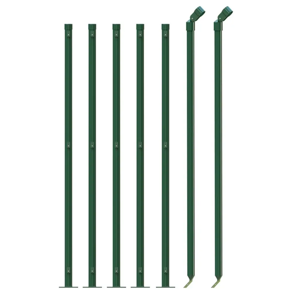 Chain Link Fence Panel Green 1x10m Durable Steel Construction with PVC Coating for Outdoor Use