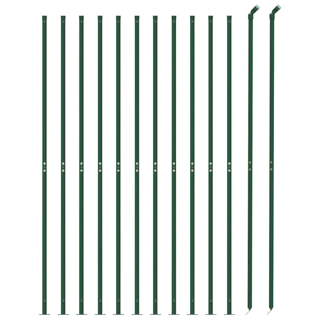 Chain Link Fence Panel Green 1.6m x 25m Durable Galvanised Steel Mesh with PVC Coating for Secure Barrier and Custom Installation