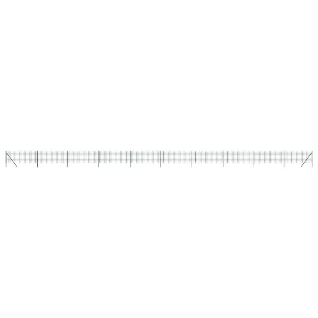 Wire Mesh Fence Panel 1x25m Green Garden Barrier Galvanised Steel Enclosure