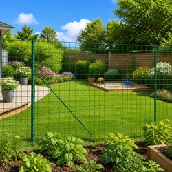 Sturdy Green Wire Mesh Fence Panel 1.6 x 25 m