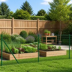 Concise Green Wire Mesh Fence 1x25m for Security