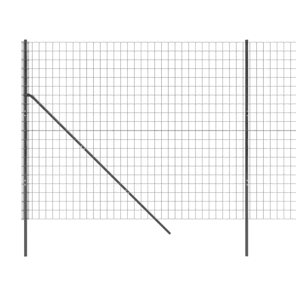 Wire Mesh Fence Panel Anthracite 1.4x25m Galvanised Steel Durable Outdoor Barrier