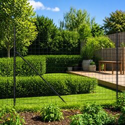 Wire Mesh Fence Panel Anthracite 1.4x25m Galvanised Steel Garden Barrier
