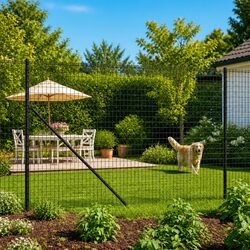 Anthracite Wire Mesh Fence: 1.4m High x 25m Long