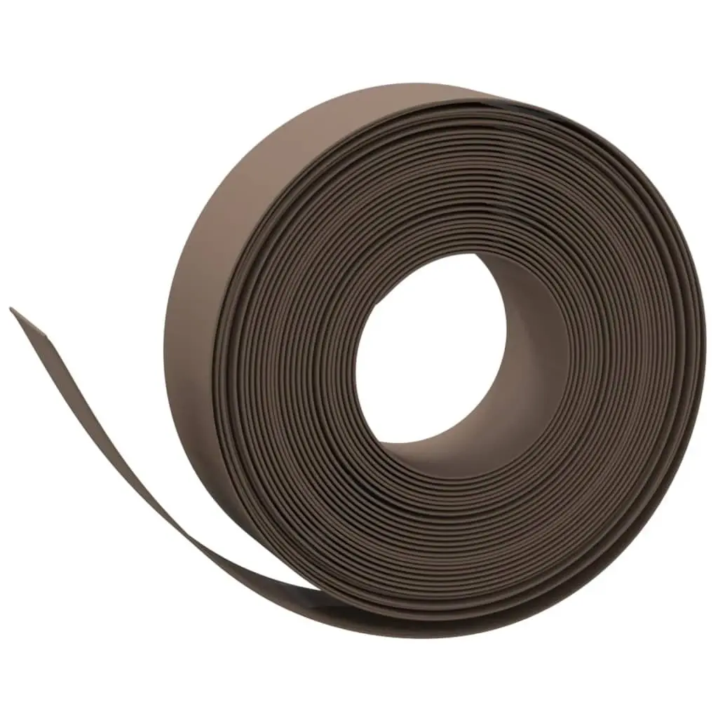 Garden Edging Brown 10m Flexible Durable Polyethylene Lawn Edge Landscaping Flower Bed Barrier