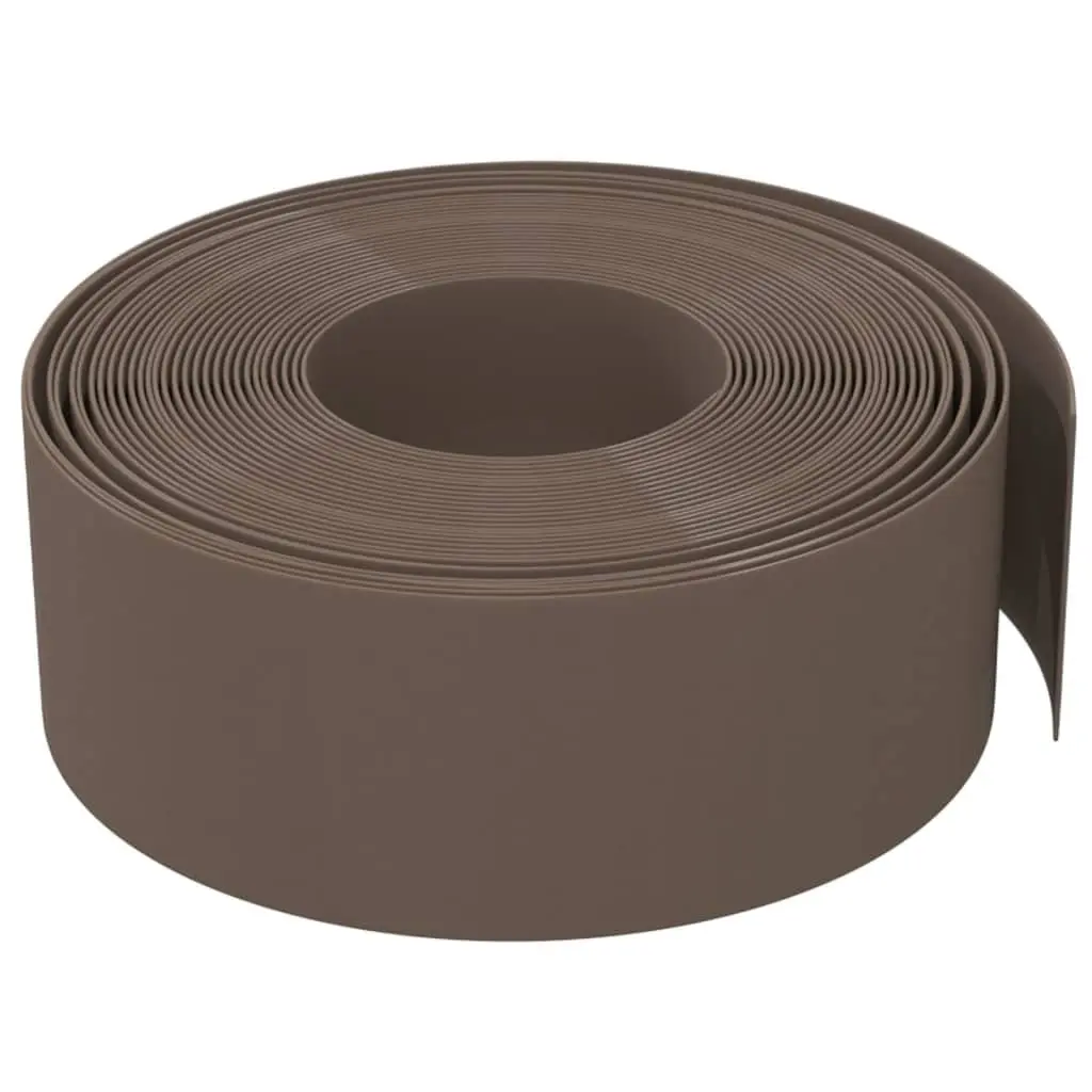 Garden Edging Border 10m Brown Flexible Lawn Edge Flower Bed Path Barrier