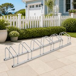 Compact Bike Rack for 6 Bicycles - Galvanised Steel