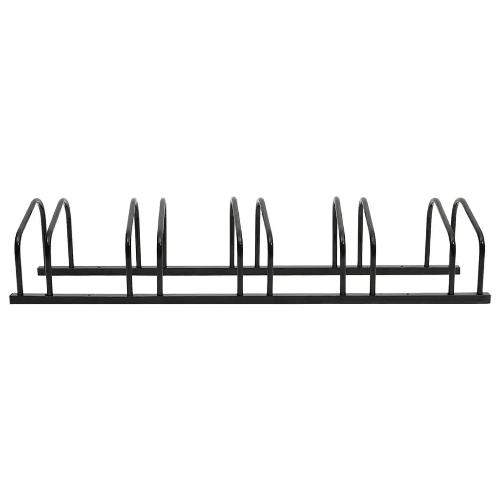Bike Rack Black Steel Floor Standing Bicycle Storage