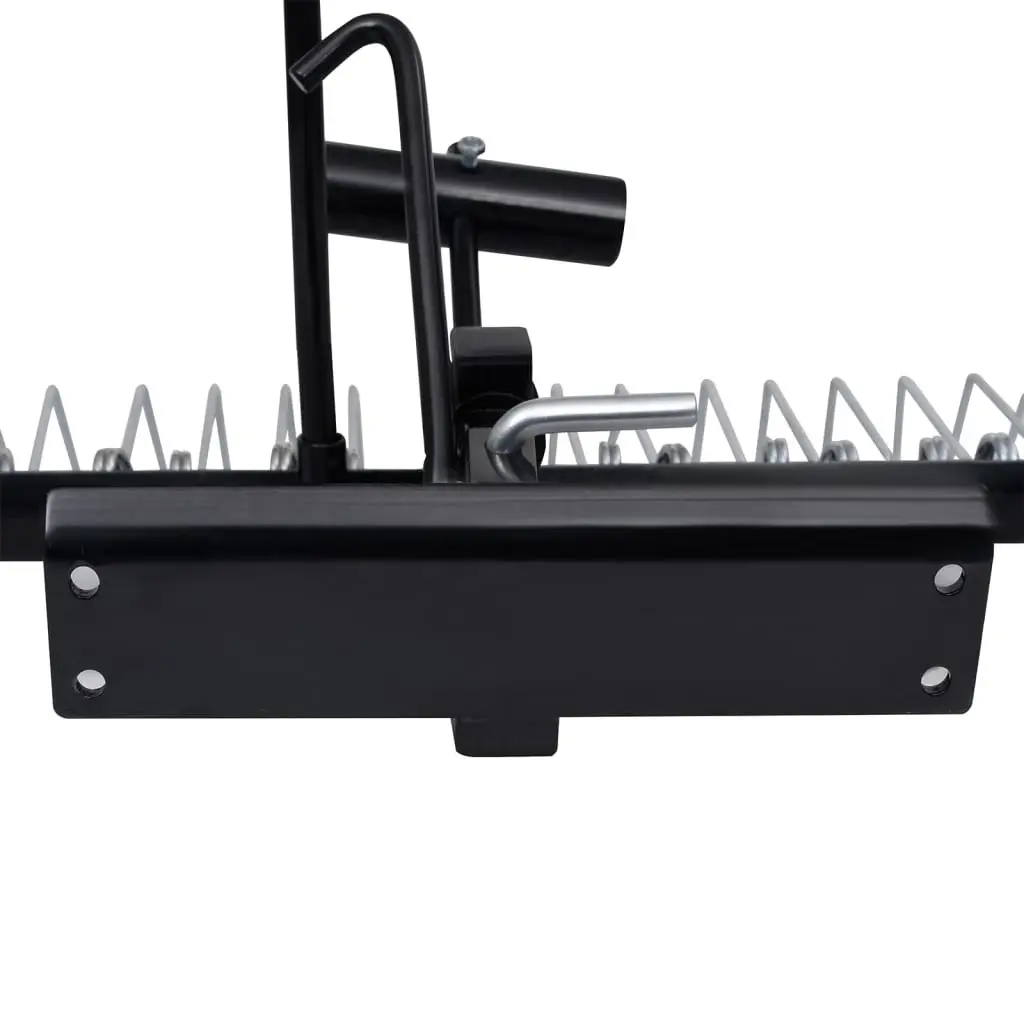 Scarifier Attachment Silver 109cm Wide Lawn Aerator with 14 Twin Spring Tines for Ride-on Mowers and Lawn Tractors