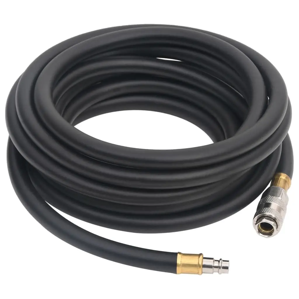 Hybrid Air Hose Black 2M 3/8 BSPT Quick Coupler Flexible Rubber PVC