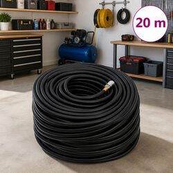 Hybrid Air Hose 20m 0.6" Black Rubber PVC Pneumatic Compressor Hose 20 Bar