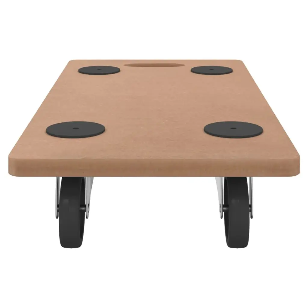 Dolly Trolleys Brown 6 Pack Rectangular Moving Platform Anti-Slip Castors