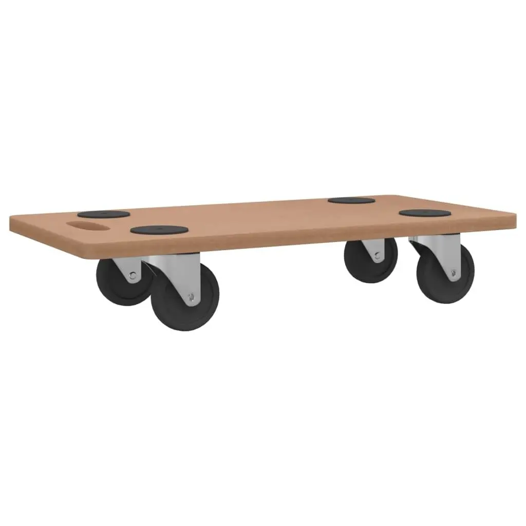 Dolly Trolleys Brown 6 Pack Rectangular Moving Platform Anti-Slip Castors