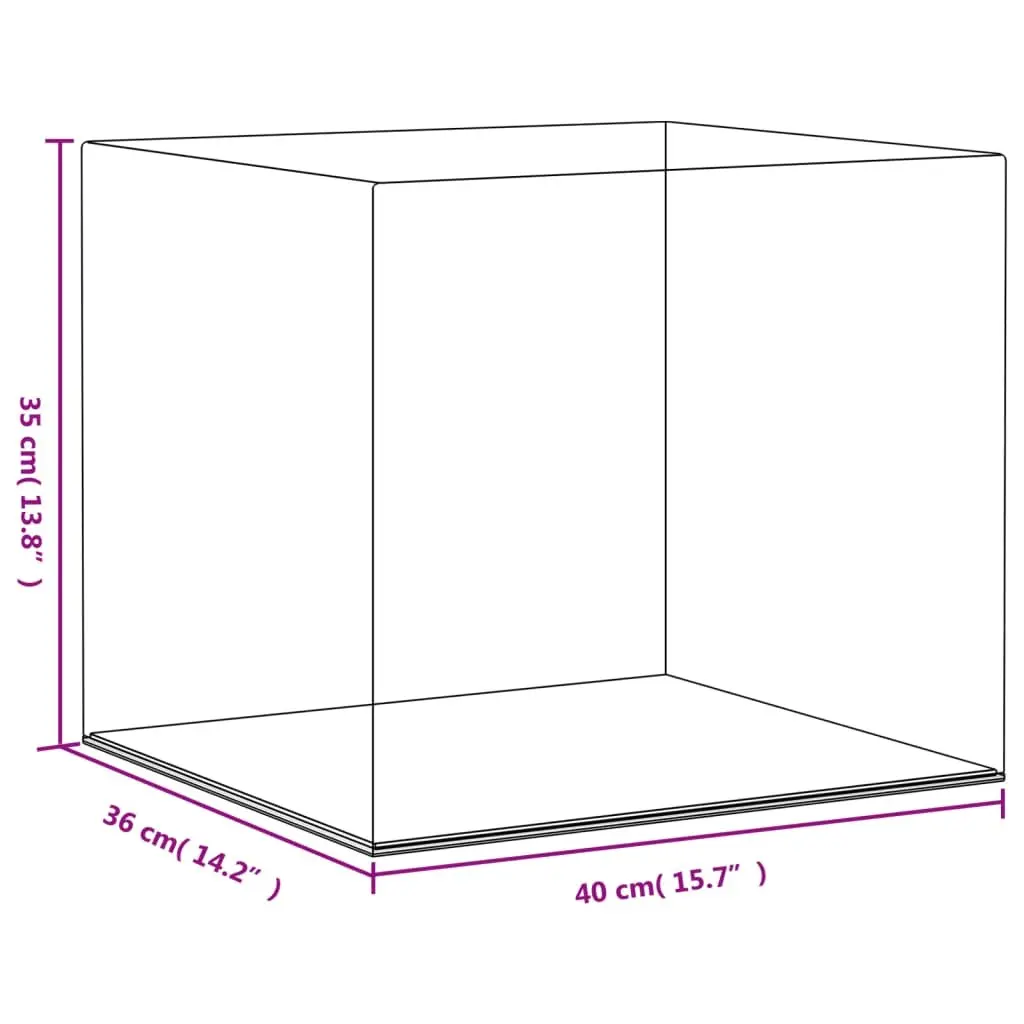 Acrylic Display Box Transparent Dustproof Case 40 x 36 x 35 cm for Collectibles Toys Models