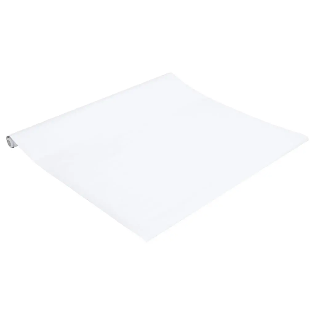 Self-Adhesive Decorative Film PVC Roll Matte White 90x500cm Furniture Sticker for DIY Projects and Protection