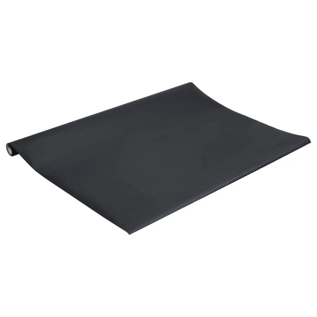 Self Adhesive Vinyl Wrap Matte Black Furniture Sticker DIY Protection 90x500cm