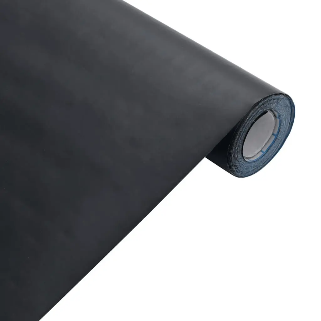 Self Adhesive Vinyl Wrap Matte Black Furniture Sticker DIY Protection 90x500cm