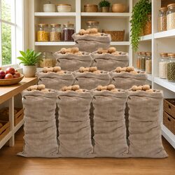 Jute Sacks Storage Bags 10 Pack 65x135 cm Natural Burlap Hessian Garden Home Use