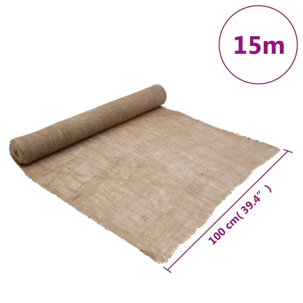 Jute Roll Natural 1x15m Durable Burlap Runner for Weddings Events Home Decor Crafts