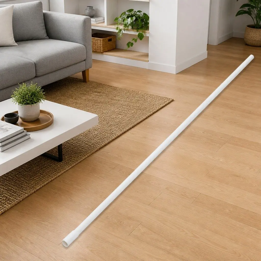 10m White PVC Cable Trunking with Clips Included