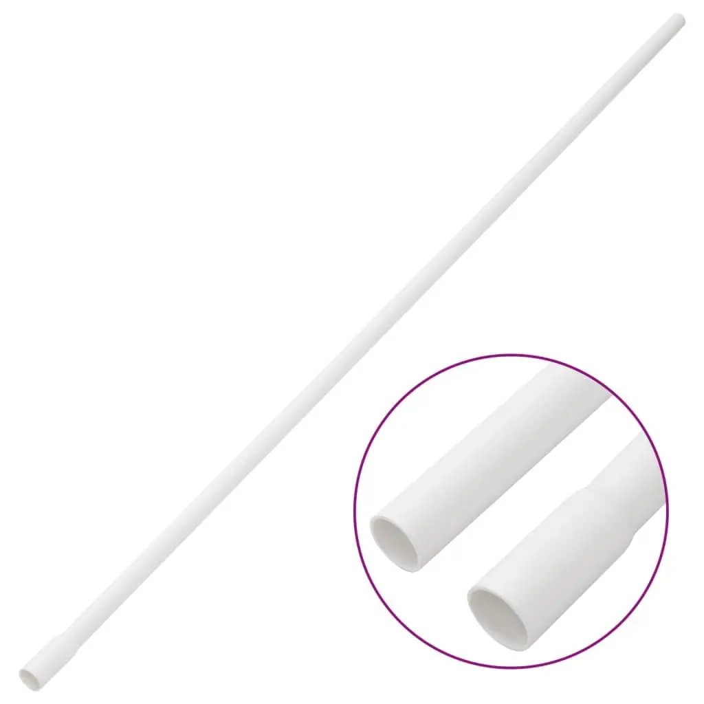 10m White PVC Cable Trunking with Clips Included