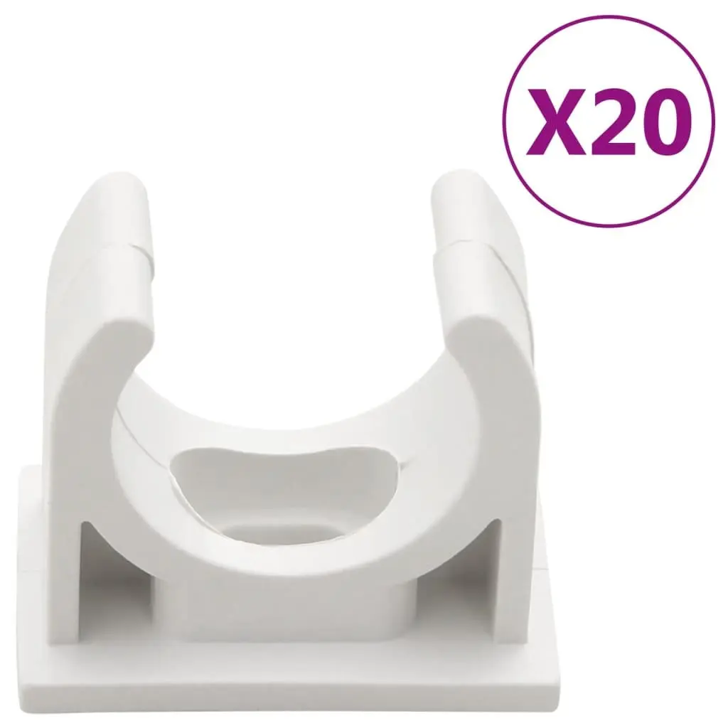 Cable Trunking White 25mm 10m PVC Wire Cover with Clips for Wall and Floor Organiser