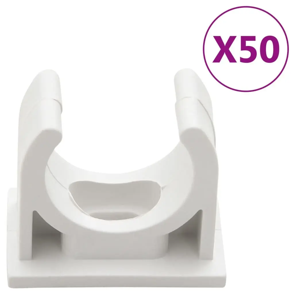 Cable Trunking 25mm White 30m PVC Cord Cover Clips Wall Floor Ceiling Management