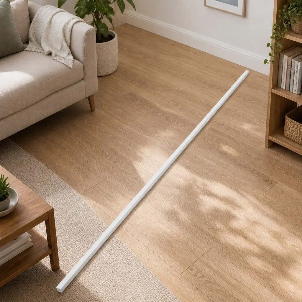 10x10mm White Cable Trunking, 10m Length