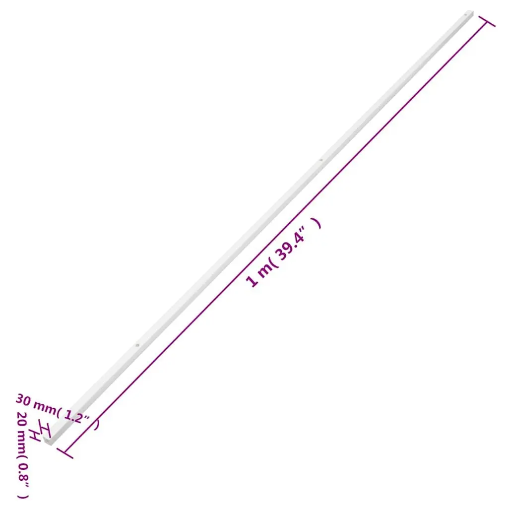 Cable Trunking 30x20mm 10m White PVC Cord Cover Wall Floor Mounting Channel