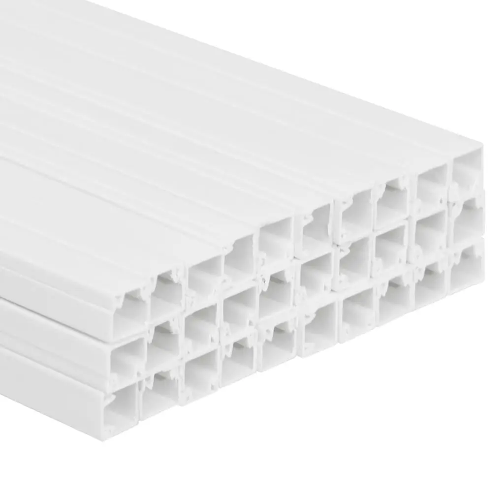 White PVC Cable Trunking 30x15mm 30m