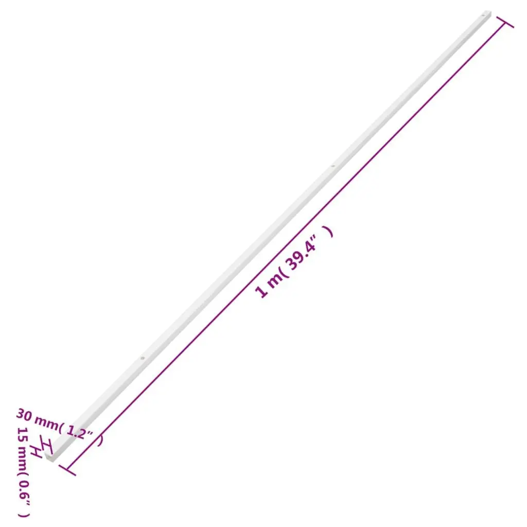 White PVC Cable Trunking 30x15mm 30m