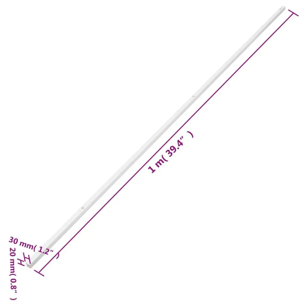 Cable Trunking White 30x20 mm PVC Channel Wire Management Cover