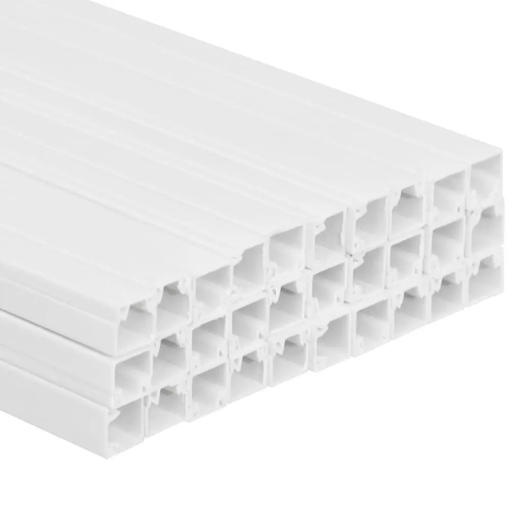 30m White PVC Cable Trunking for Tidy Spaces
