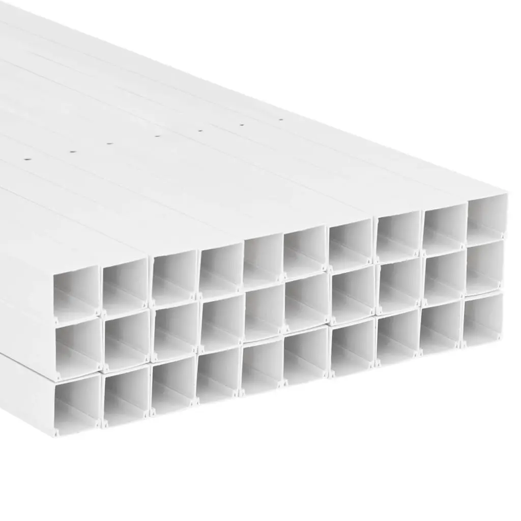 30m PVC Cable Trunking, White 60x40mm
