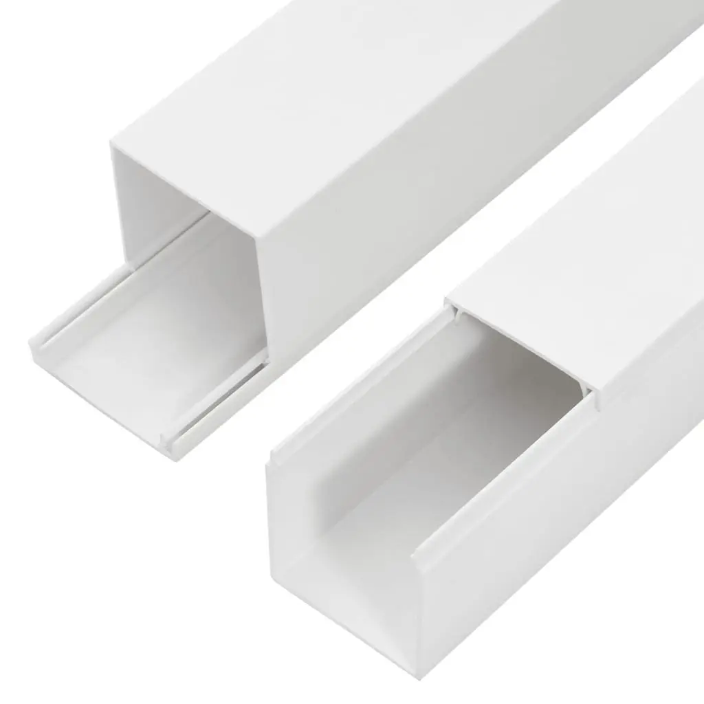 30m PVC Cable Trunking, White 60x40mm