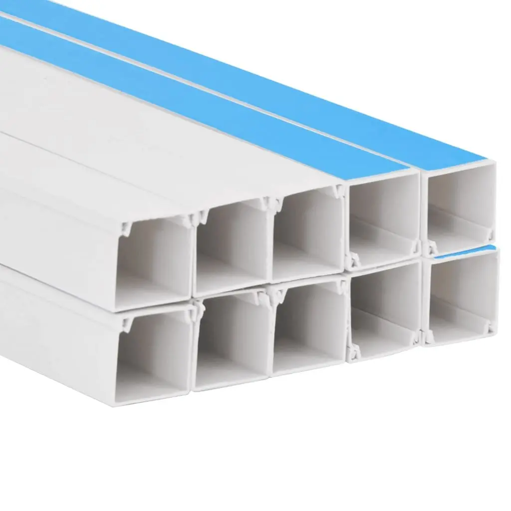 Cable Trunking Self-Adhesive White 30x20mm 10m PVC Wire Management Organiser