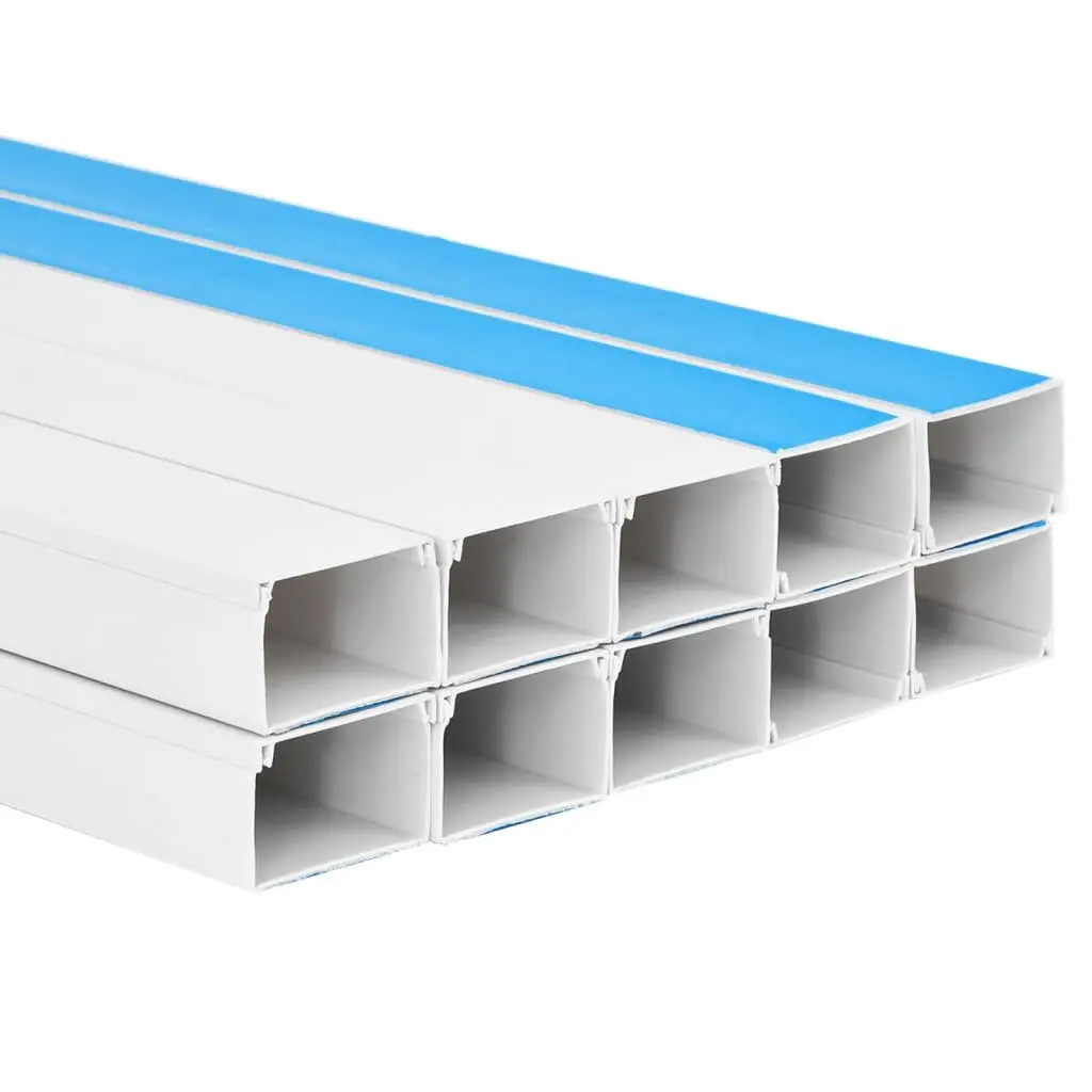 Cable Trunking Self-Adhesive 60x40 mm 10 m White Wall Cord Concealer Management