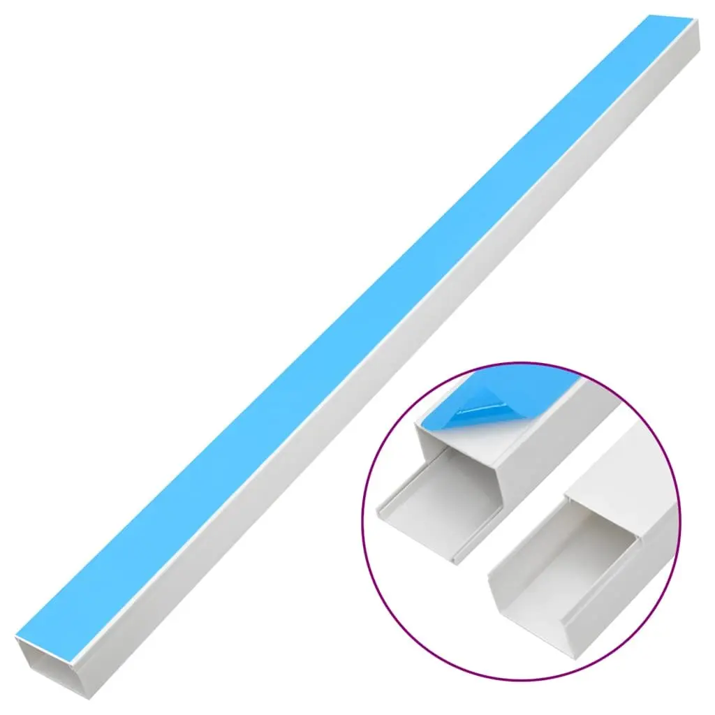 Cable Trunking White 100x60mm Self-Adhesive PVC Wire Management Cover