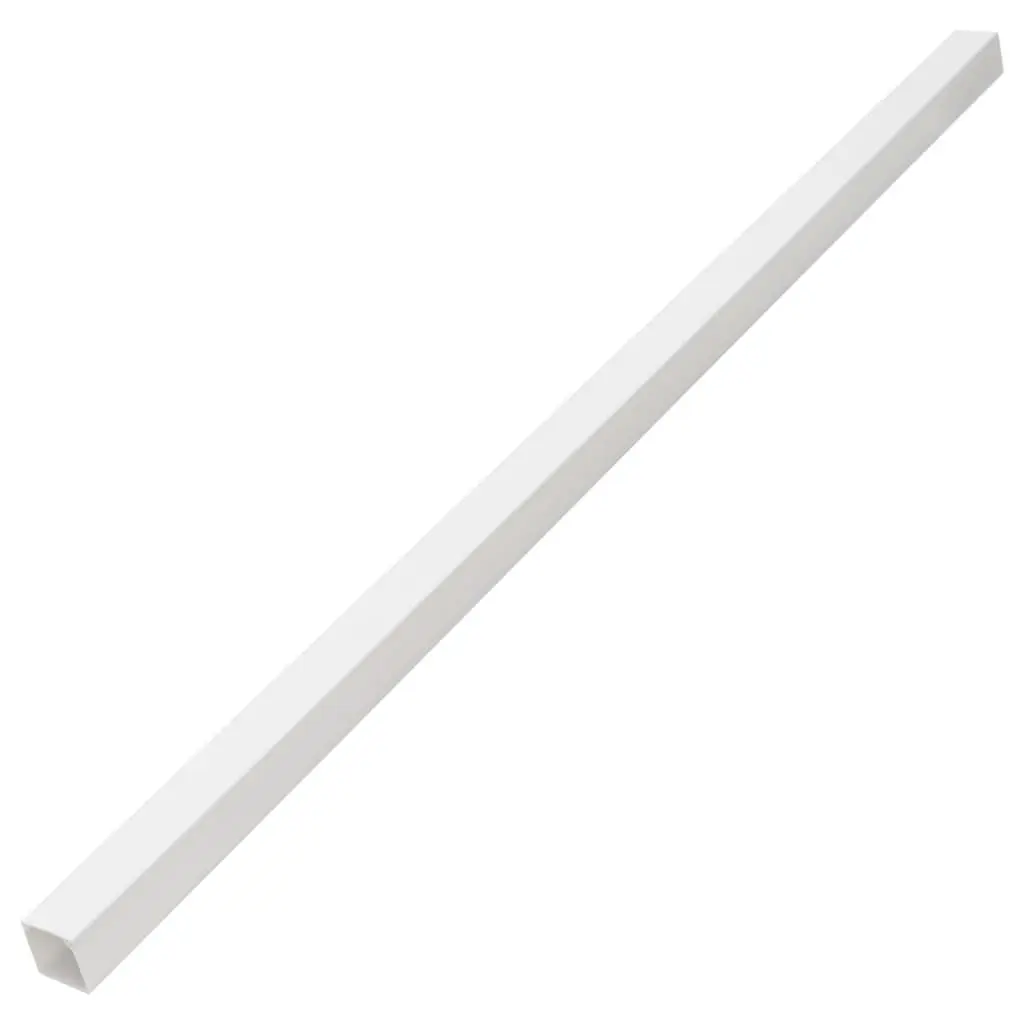 Cable Trunking White 30x20mm Self-Adhesive PVC Wire Management Organiser 30m