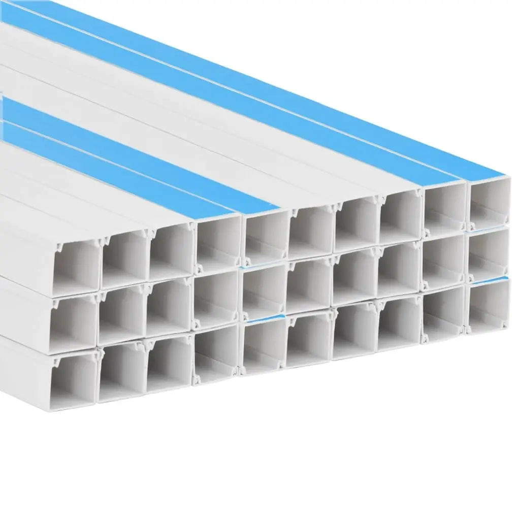 Cable Trunking Self-Adhesive 40x25mm 30m White PVC Cord Cover Management