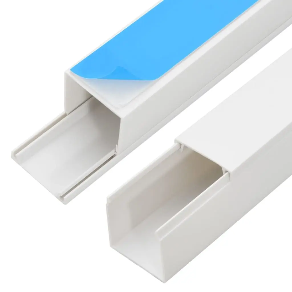 Cable Trunking Self-Adhesive 40x25mm 30m White PVC Cord Cover Management