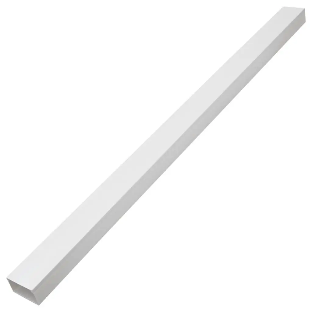 Cable Trunking White 60x40mm Self-Adhesive PVC Cord Concealer 30m