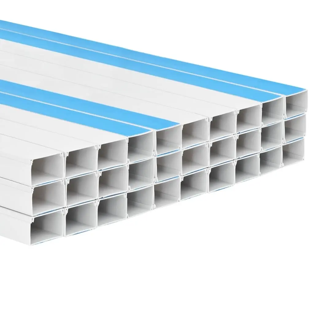 Cable Trunking White 60x40mm Self-Adhesive PVC Cord Concealer 30m