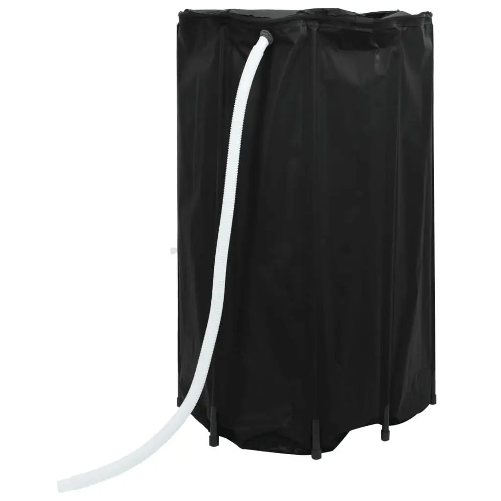 Foldable Water Tank Black 500L Collapsible Rainwater Storage with Tap Outlet