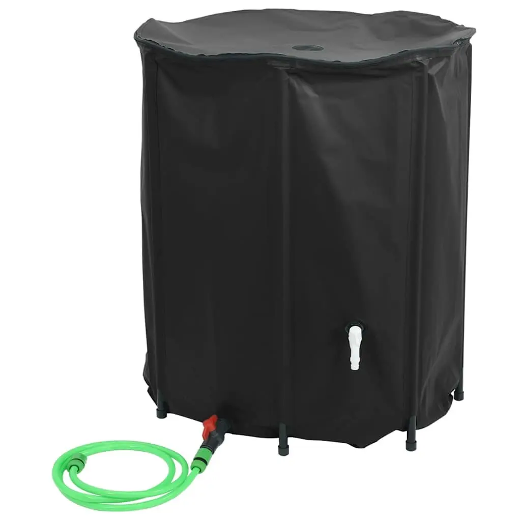 Collapsible Water Tank Black 1250L Durable PVC Foldable with Tap