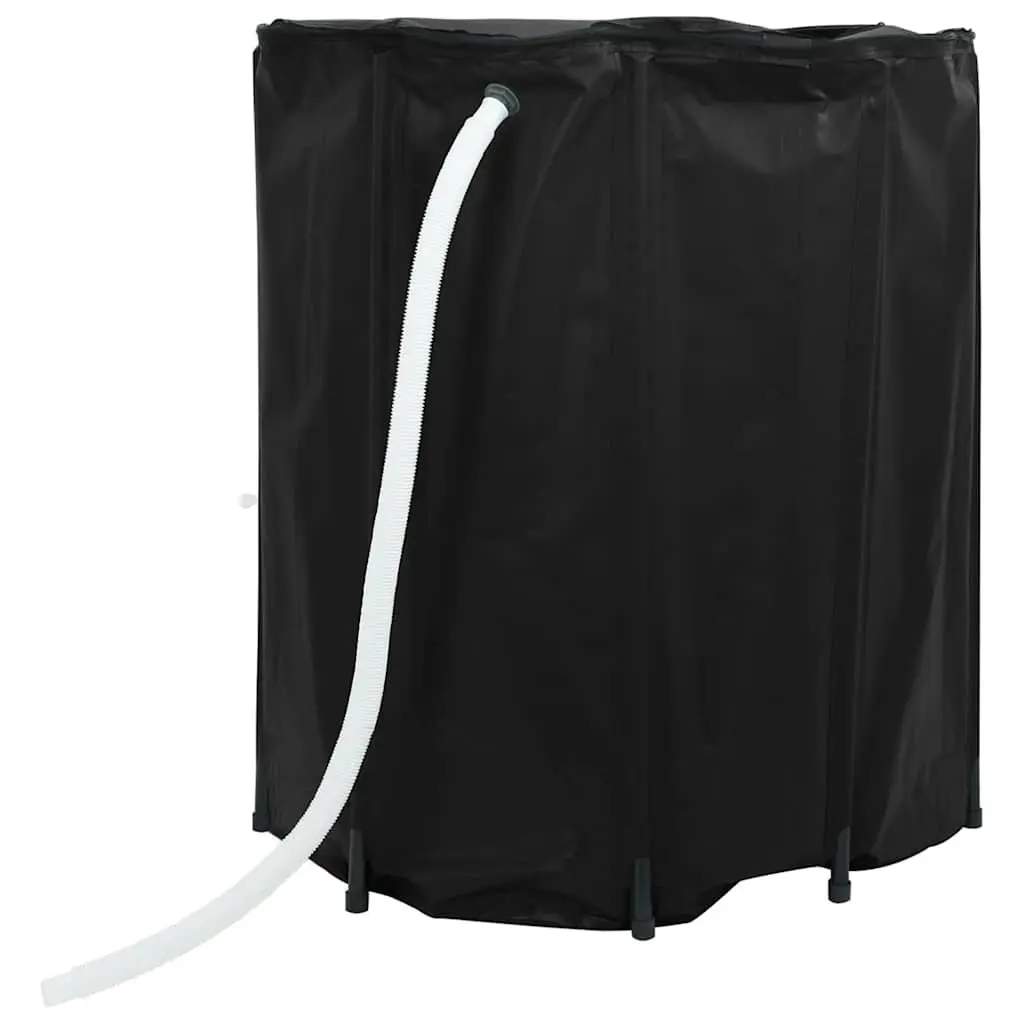 Collapsible Water Tank Black 1250L Durable PVC Foldable with Tap